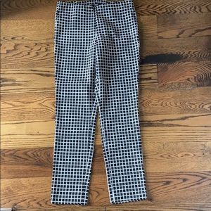 Adrianna Lapel Stretch Checkered Pull-on Pants